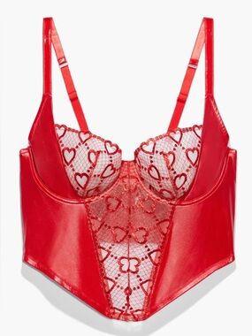 Savage x Fenty Red Heart Corset